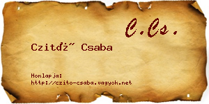 Czitó Csaba névjegykártya