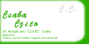 csaba czito business card
